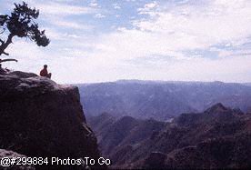 Boy on cliff